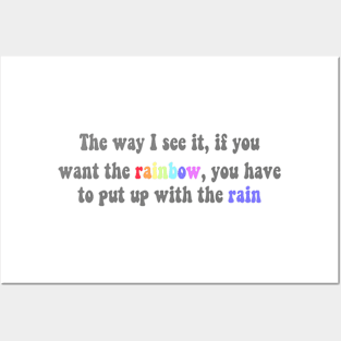 Rainbow quote Posters and Art